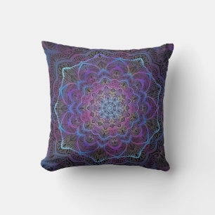 Mystic Bloom Mandala  Cushion