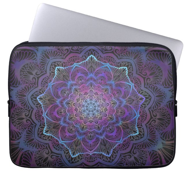 Mystic Bloom Mandala  Laptop Sleeve (Front)