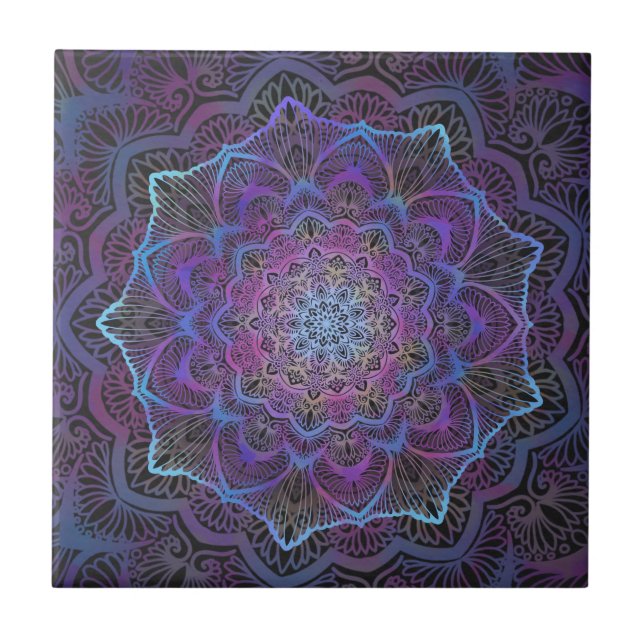 Mystic Bloom Mandala  Tile (Front)