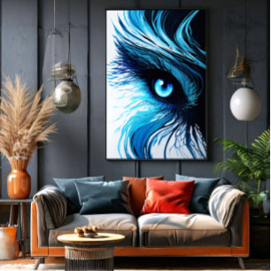 Mystic Blue Gaze: The Art That Hypnotises Poster