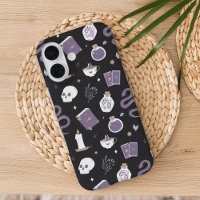Mystic Boho Crystal Skull Snake Pattern