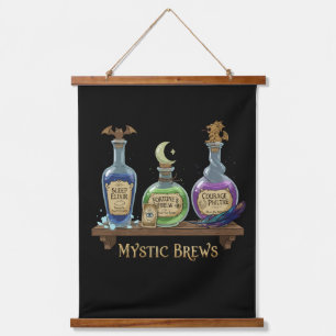 Mystic Brews   Whimsical Witchy Potions & Elixirs Hanging Tapestry