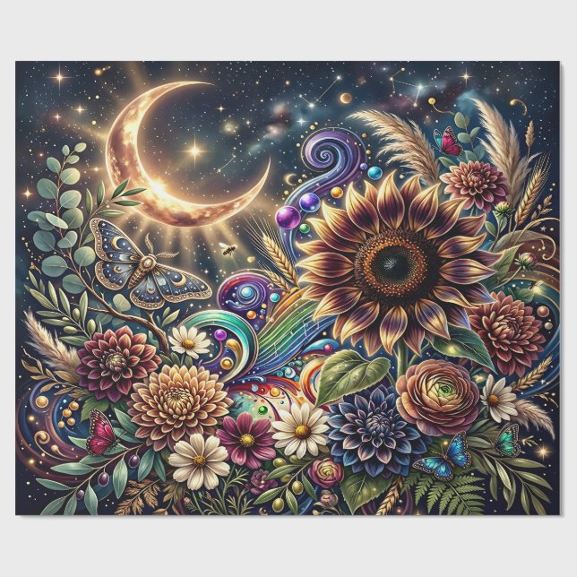 Mystic Butterflies Wrapping Paper (Flat)