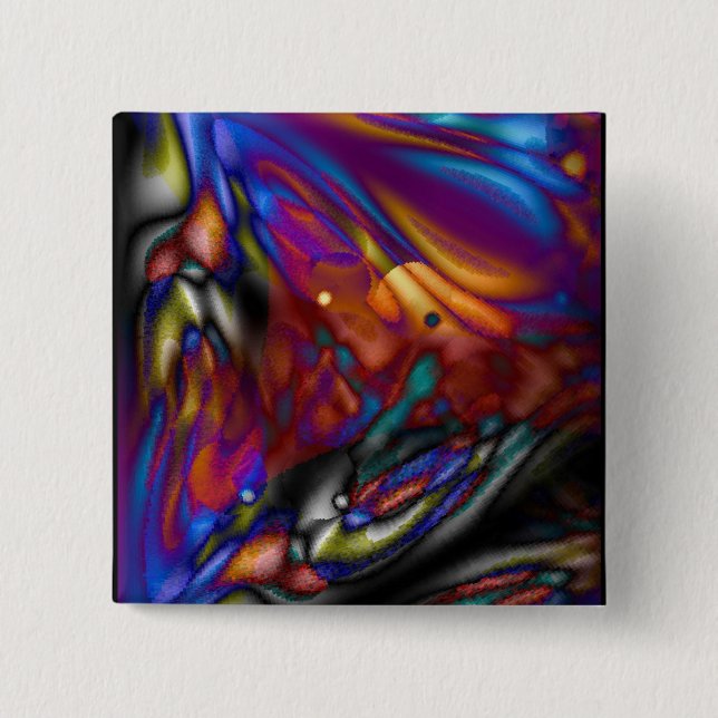 Mystic Butterfly 15 Cm Square Badge (Front)