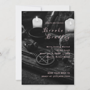Mystic Candlelit Ritual Table Wedding Invitation