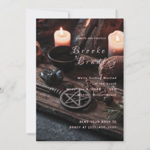 Mystic Candlelit Ritual Table Wedding Invitation