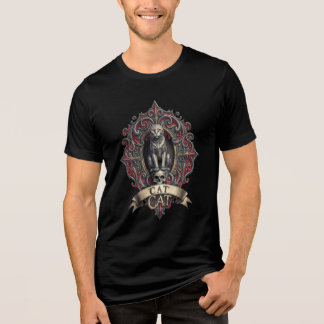 Mystic Cat Gothic Emblem T-Shirt Tri-Blend Shirt