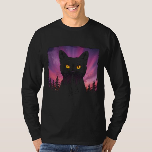 Mystic Cat in the Twilight Forest T-Shirt (Front)