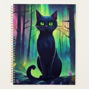 Mystic Cat of the Northern Lights Planner