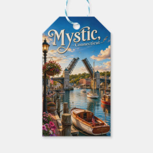 Mystic, Connecticut Drawbridge Harbour Gift Tags