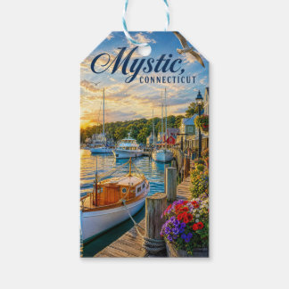 Mystic, Connecticut Harbour Sunset Gift Tags