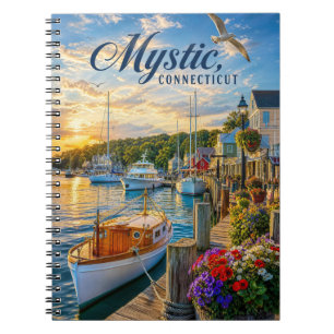 Mystic, Connecticut Harbour Sunset Notebook