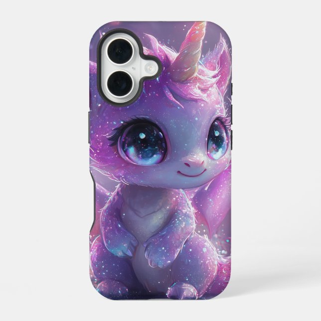 Mystic Crystal Unicorn-Dragon Phone Case (Back)