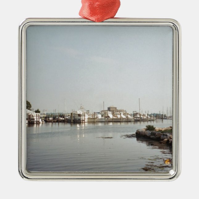 Mystic, CT Metal Tree Decoration (Front)