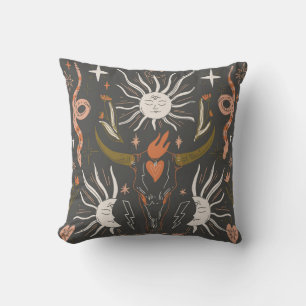 Mystic Desert Sun & Moon Pillow