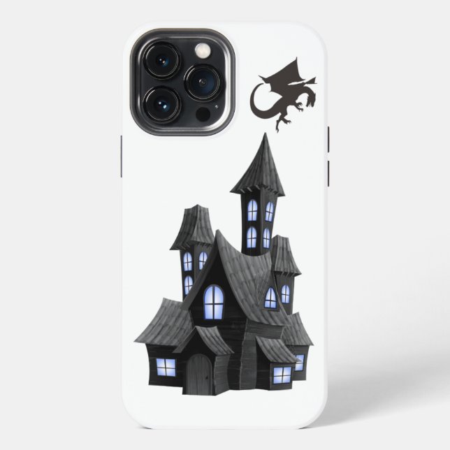 Mystic Dragon Castle Night House  iPhone Case (Back)