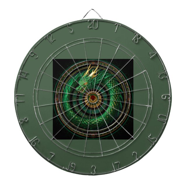 Mystic Dragon Dartboard | Fantasy Dragon Art Game  (Front)