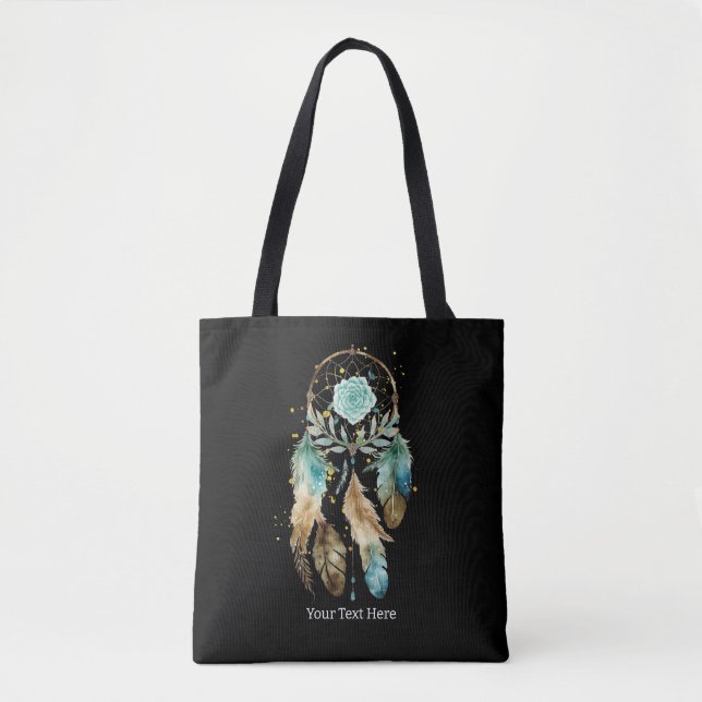 Mystic Dreamcatcher Spiritual Metaphysical Yoga Tote Bag (Front)