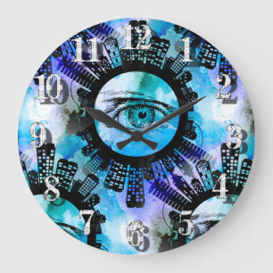 Mystic Elegance in Urban Contemporary Style Large Clock