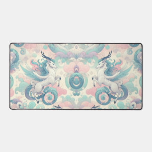 Mystic Elegance: Pastel Kirin Whispers Desk Mat