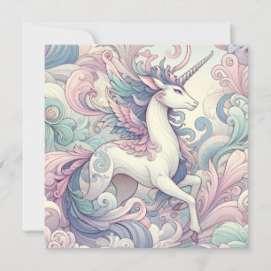 Mystic Elegance: Pastel Kirin Whispers Invitation