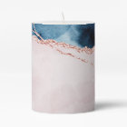 Mystic Elegance | Teal Blue and Rose Gold Agate