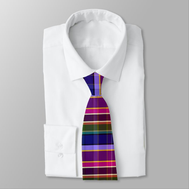 Mystic Elements Plaid MM Tie (Tied)