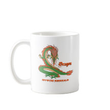 Mystic Emerald Dragon Coffee Mug – Fantasy Creatur