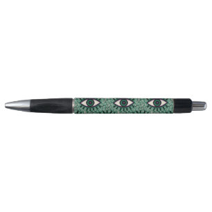"Mystic Emerald Eyes" - Psychedelic Swirl Seamless
