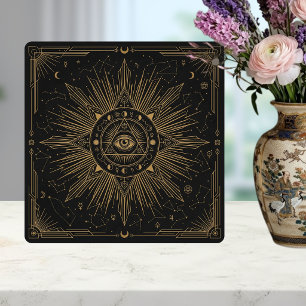 Mystic Eye Celestial Constellations Gold Design Ce Tile