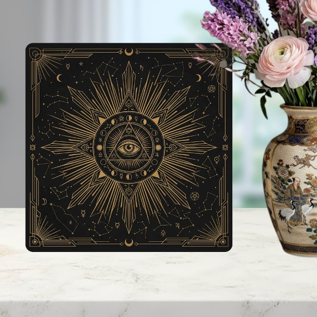 Mystic Eye Celestial Constellations Gold Design Ce Tile (Creator Uploaded)