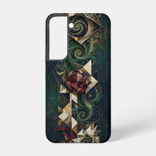 Mystic Eye Emerald Gold Ruby Geometric Luxury Samsung Galaxy Case