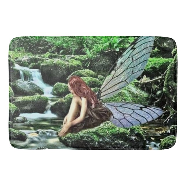 Mystic Fairy Forest Large Bath Mat (Front)