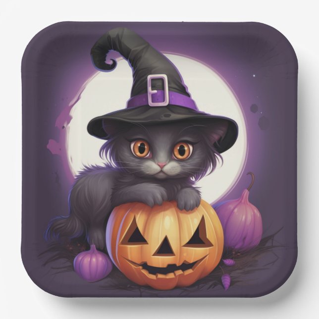 Mystic Feline cardboard plates (Front)