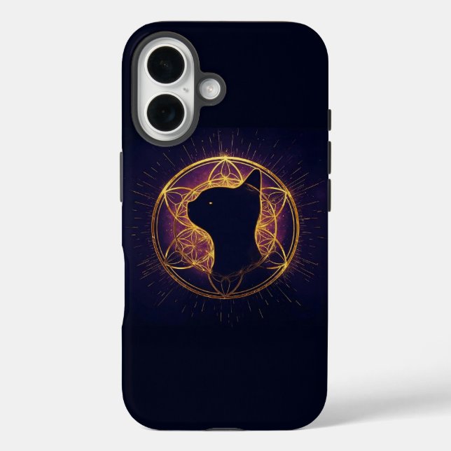 Mystic Feline Within the Sacred Circle Case-Mate iPhone Case (Back)