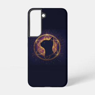 Mystic Feline Within the Sacred Circle Samsung Galaxy Case