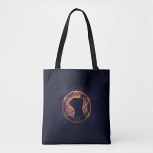 Mystic Feline Within the Sacred Circle Tote Bag