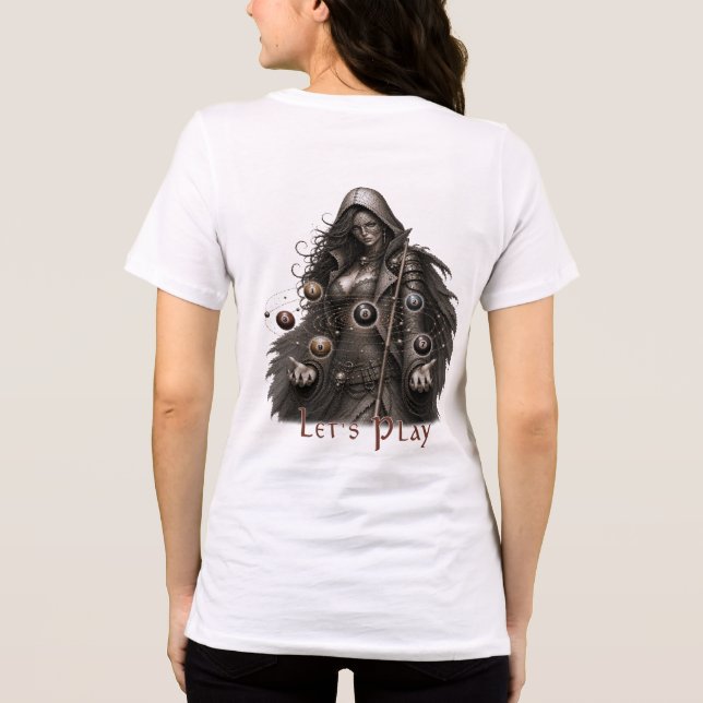 Mystic Female Pool Player Tri-Blend Shirt (Back)