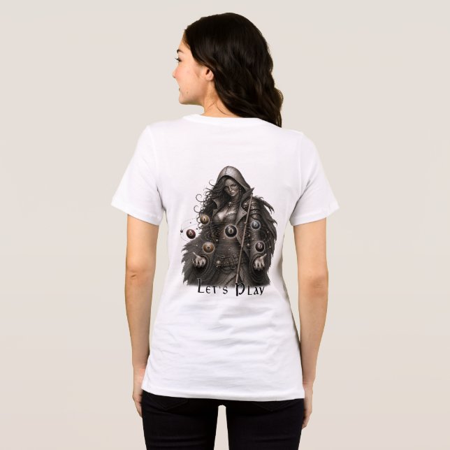 Mystic Female Pool Player Tri-Blend Shirt (Back Full)