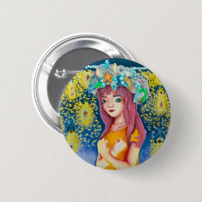 Mystic Firefly Beach Button (Front & Back)