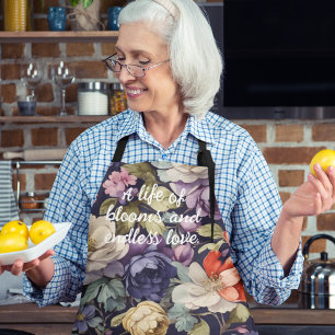 Mystic Flowers Custom Retirement Gifts for Her Mom Apron