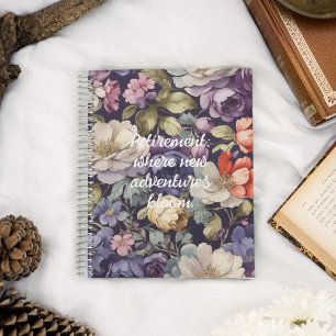 Mystic Flowers Custom Retirement Gifts for Her Mom Notebook
