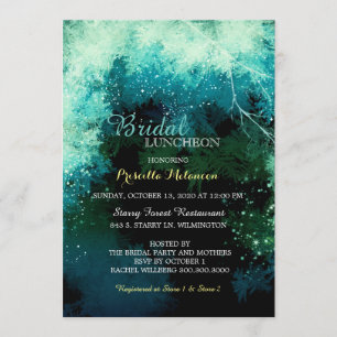 Mystic Forest Bridal Shower Luncheon Invitation