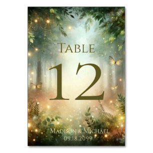 Mystic Forest Meadow Magic Seating Chart Table Number