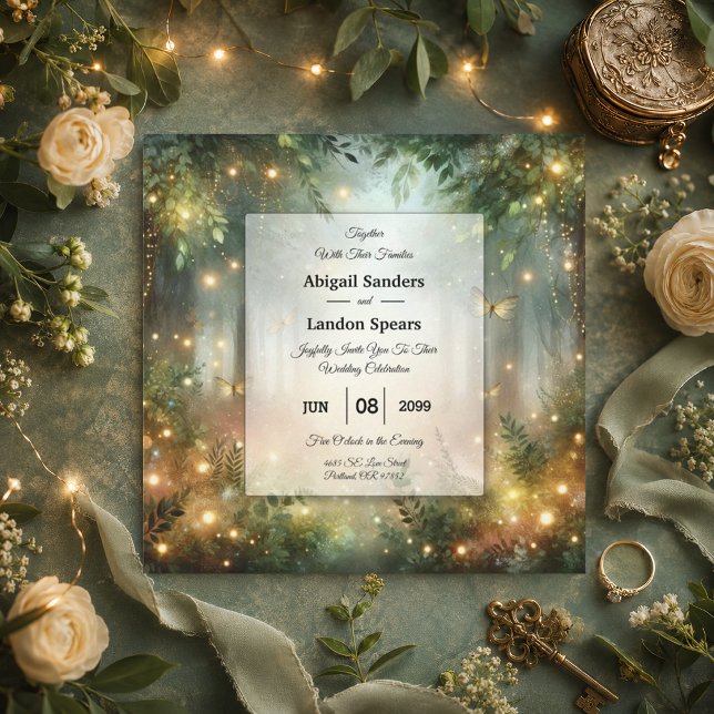 Mystic Forest Meadow Magic Wedding Invitation (Creator Uploaded)