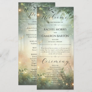 Mystic Forest Meadow Magic Wedding Program