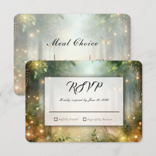 Mystic Forest Meadow Magic Wedding RSVP Card