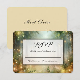 Mystic Forest Meadow Magic Wedding RSVP Card