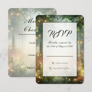 Mystic Forest Meadow Magic Wedding RSVP Card