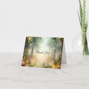Mystic Forest Meadow Magic Wedding Thank You Card